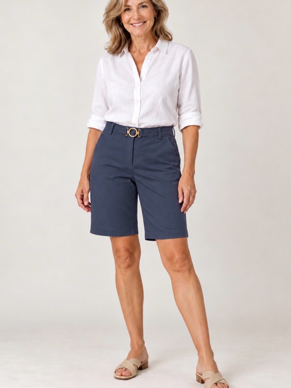 Charter Club Navy Mid-Length Bermuda Shorts
